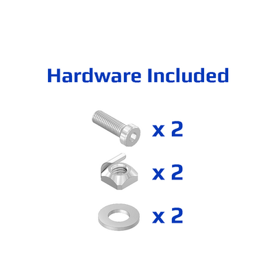 40-160-3SS MODULAR SOLUTIONS GUSSET BRACKET<BR>18.5MM X 45MM WITH STAINLESS STEEL HARDWARE REINFORCEMENT ANGLE